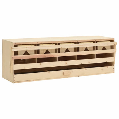 vidaXL Chicken Laying Nest | Brown and natural wood | Solid pine wood, plywood
