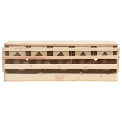 vidaXL Chicken Laying Nest 5 Compartments 117x33x38 cm Solid Pine Wood