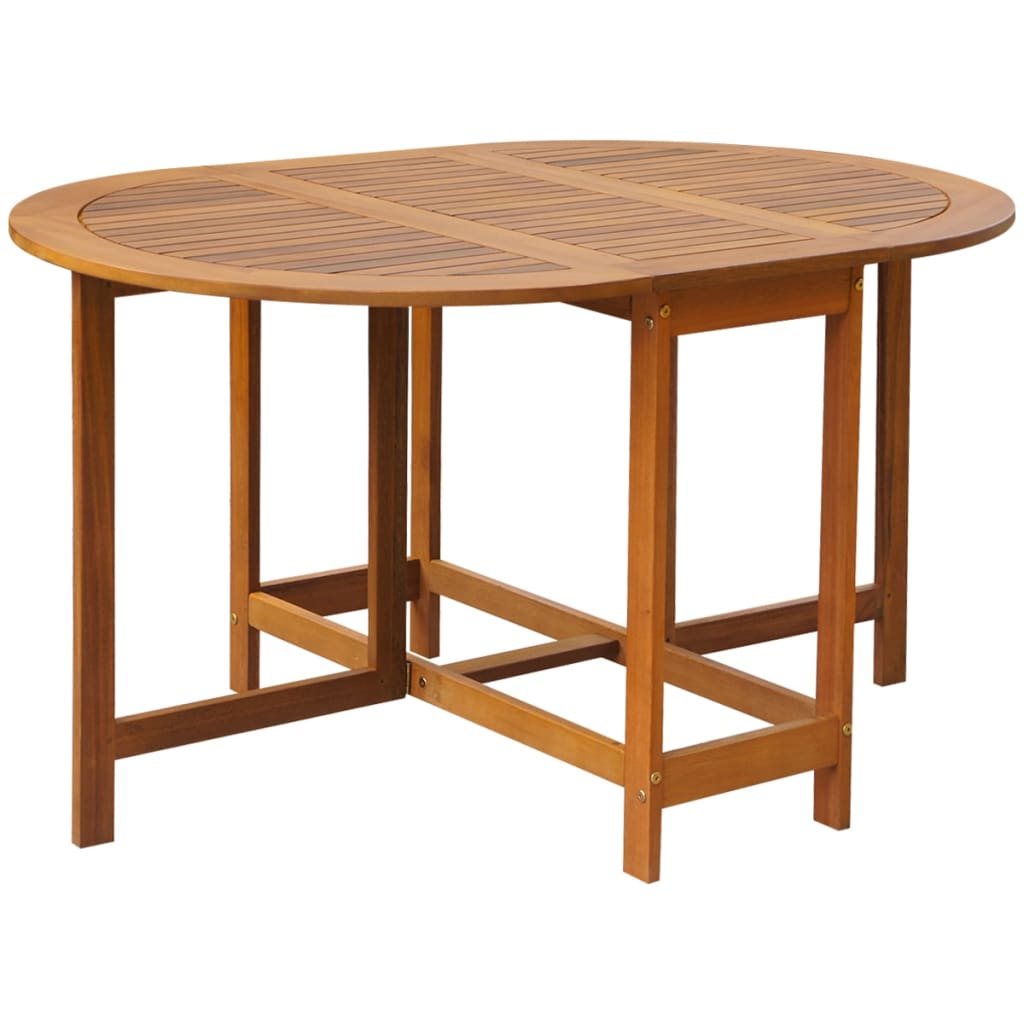 vidaXL 5 Piece Folding Outdoor Dining Set Solid Acacia Wood