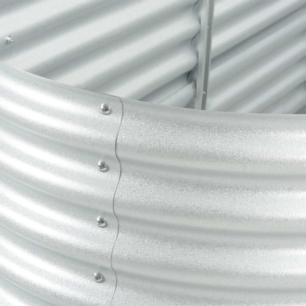 vidaXL Garden Raised Bed | Silver | Galvanised Steel | 320 x 80 x 81 cm