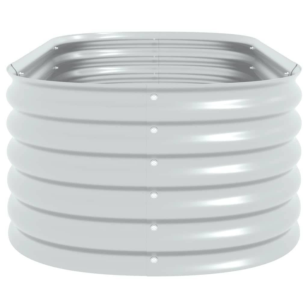 vidaXL Garden Raised Bed 160x80x44 cm Galvanised Steel Silver