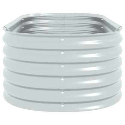 vidaXL Garden Raised Bed 160x80x44 cm Galvanised Steel Silver