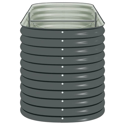 vidaXL Garden Raised Bed 240x80x81 cm Galvanised Steel Grey