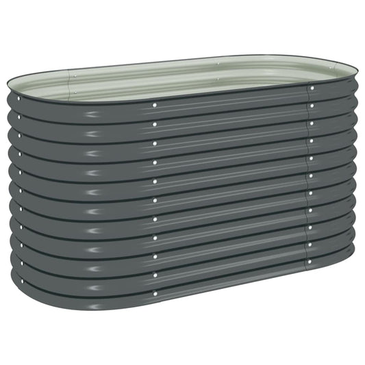 45524 vidaXL Garden Raised Bed 160x80x81 cm Galvanised Steel Grey