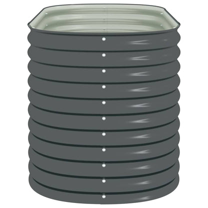 vidaXL Garden Raised Bed 160x80x81 cm Galvanised Steel Grey
