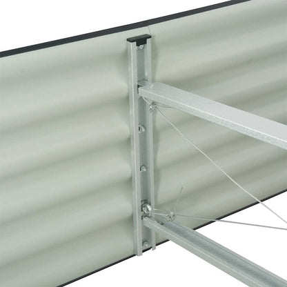 vidaXL Garden Raised Bed 240x80x44 cm Galvanised Steel Grey