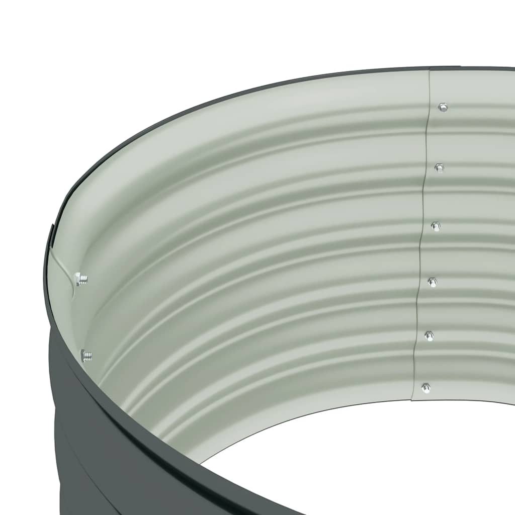 vidaXL Garden Raised Bed 80x80x44 cm Galvanised Steel Grey