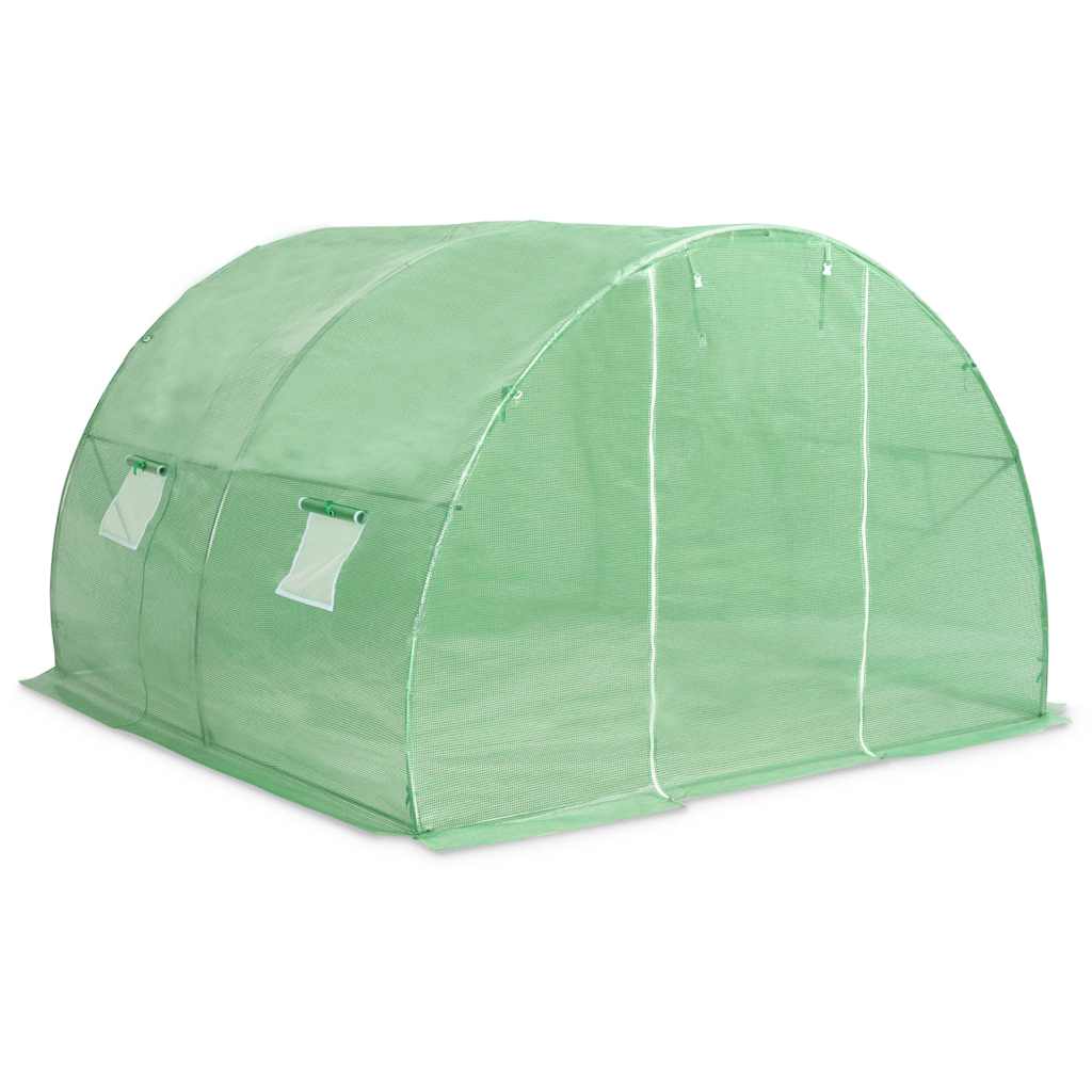 vidaXL Greenhouse | Green | PE mesh fabric, galvanised steel | Large