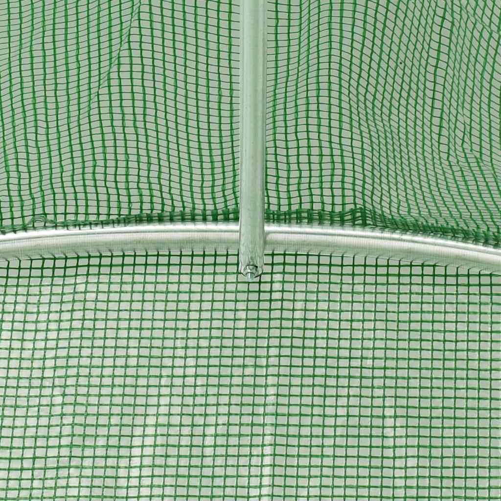 vidaXL Greenhouse | Green | PE mesh fabric, galvanised steel | Large