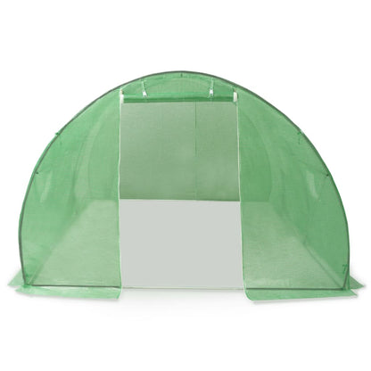 vidaXL Greenhouse | Green | Polyethylene mesh fabric and galvanised steel