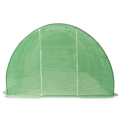 vidaXL Greenhouse | Green | Polyethylene mesh fabric and galvanised steel