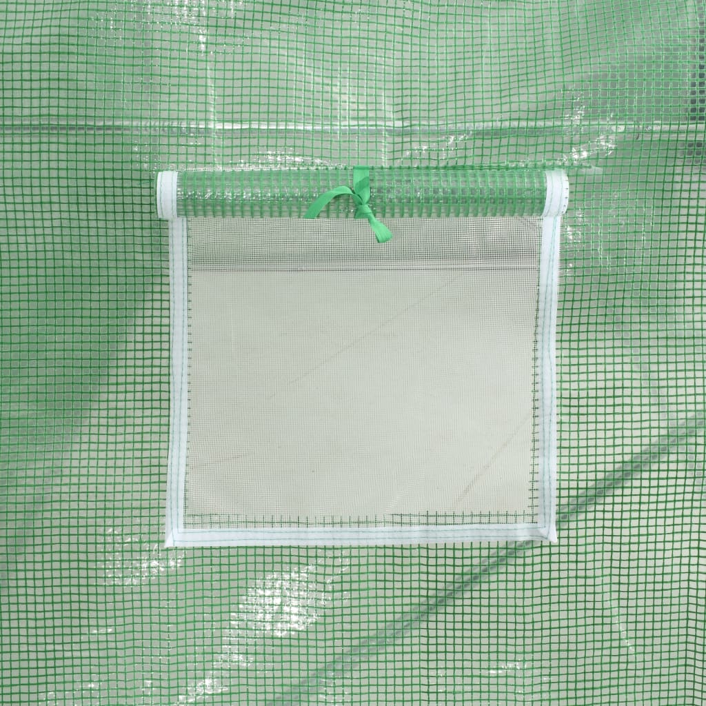 vidaXL Greenhouse | Green | Polyethylene mesh fabric and galvanised steel
