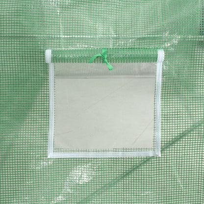 vidaXL Greenhouse | Green | Polyethylene mesh fabric and galvanised steel