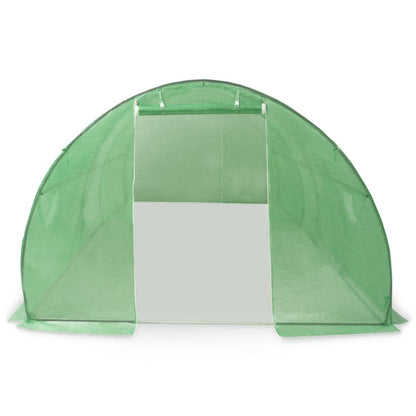 vidaXL Greenhouse | Green | PE (polyethylene) mesh fabric, Galvanised steel