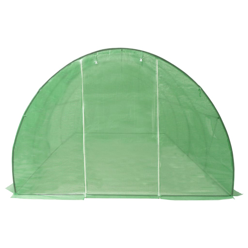 vidaXL Greenhouse | Green | PE (polyethylene) mesh fabric, Galvanised steel