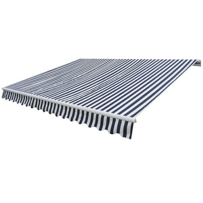 275552 vidaXL Folding Awning Manual Operated 300 cm Blue/White (143024+143036)