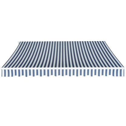 vidaXL Folding Awning Manual Operated 350 cm Blue/White