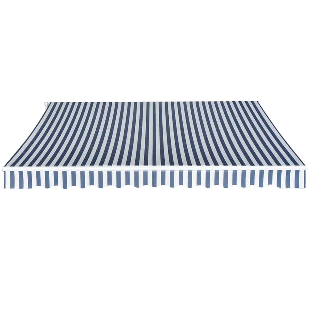 vidaXL Folding Awning Manual Operated 350 cm Blue/White