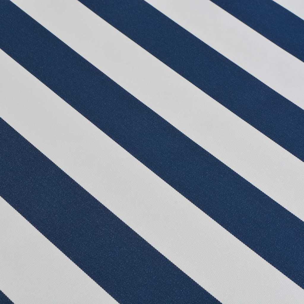 vidaXL Folding Awning Manual Operated 350 cm Blue/White