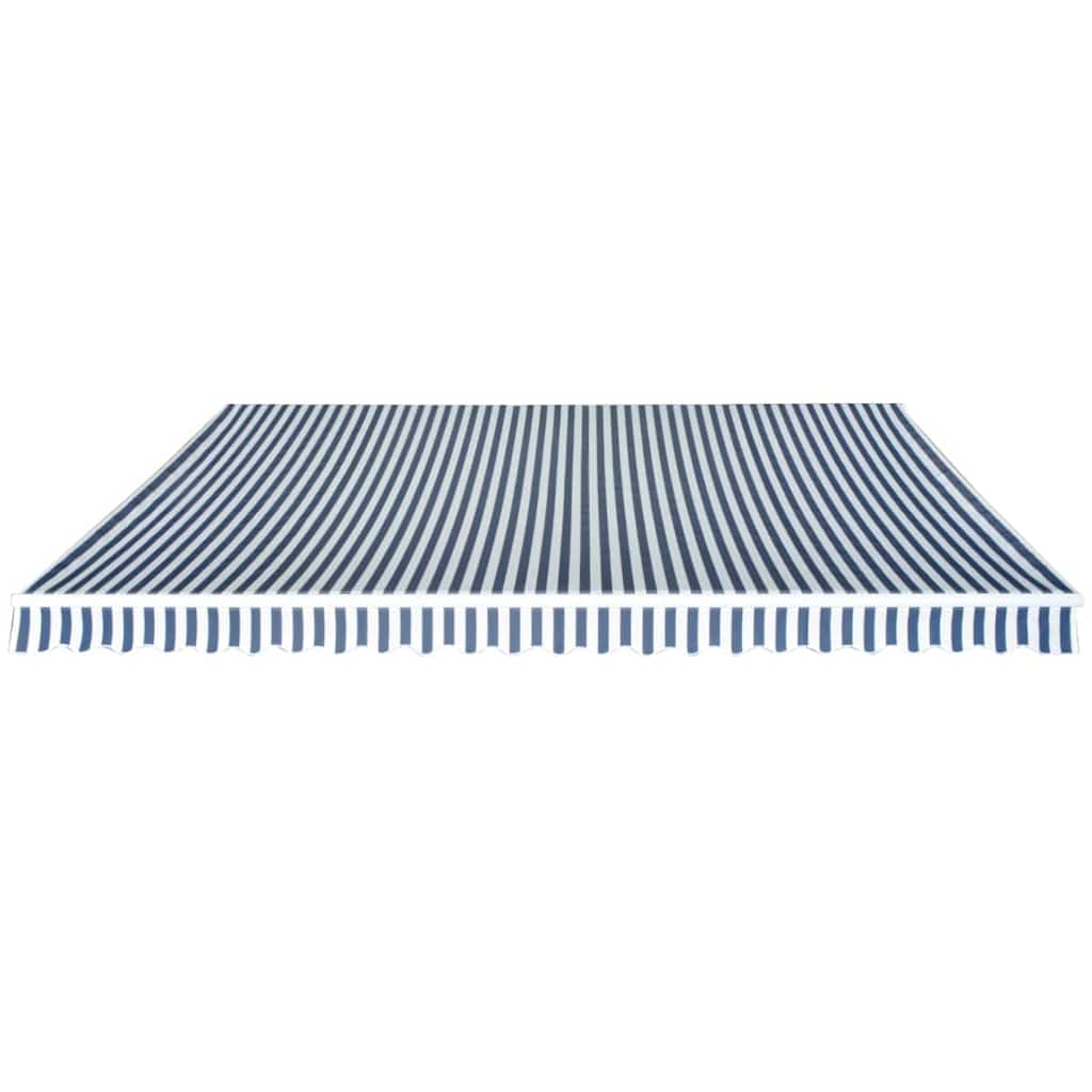 vidaXL Folding Awning Manual Operated 500 cm Blue/White