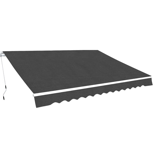 275569 vidaXL Folding Awning Manual Operated 500 cm Anthracite（143044+143048)