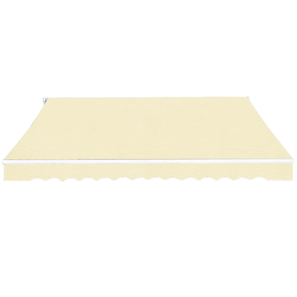 275572 vidaXL Folding Awning Manual Operated 400 cm Cream (143028+143046)