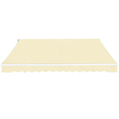 275572 vidaXL Folding Awning Manual Operated 400 cm Cream (143028+143046)