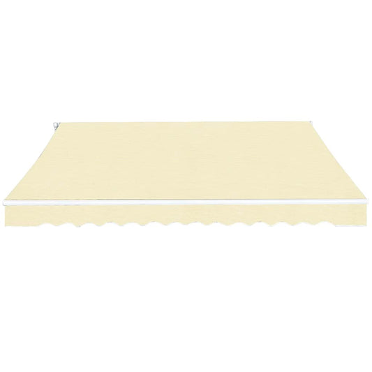 275572 vidaXL Folding Awning Manual Operated 400 cm Cream (143028+143046)