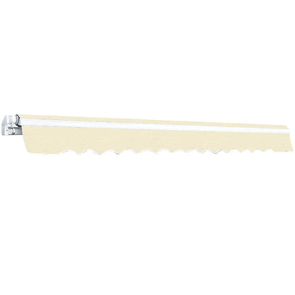 275572 vidaXL Folding Awning Manual Operated 400 cm Cream (143028+143046)