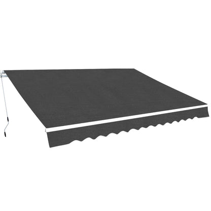 275576 vidaXL Folding Awning Manual Operated 400 cm Anthracite (143034+143046)
