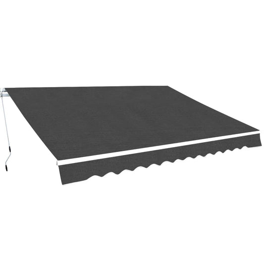 275576 vidaXL Folding Awning Manual Operated 400 cm Anthracite (143034+143046)
