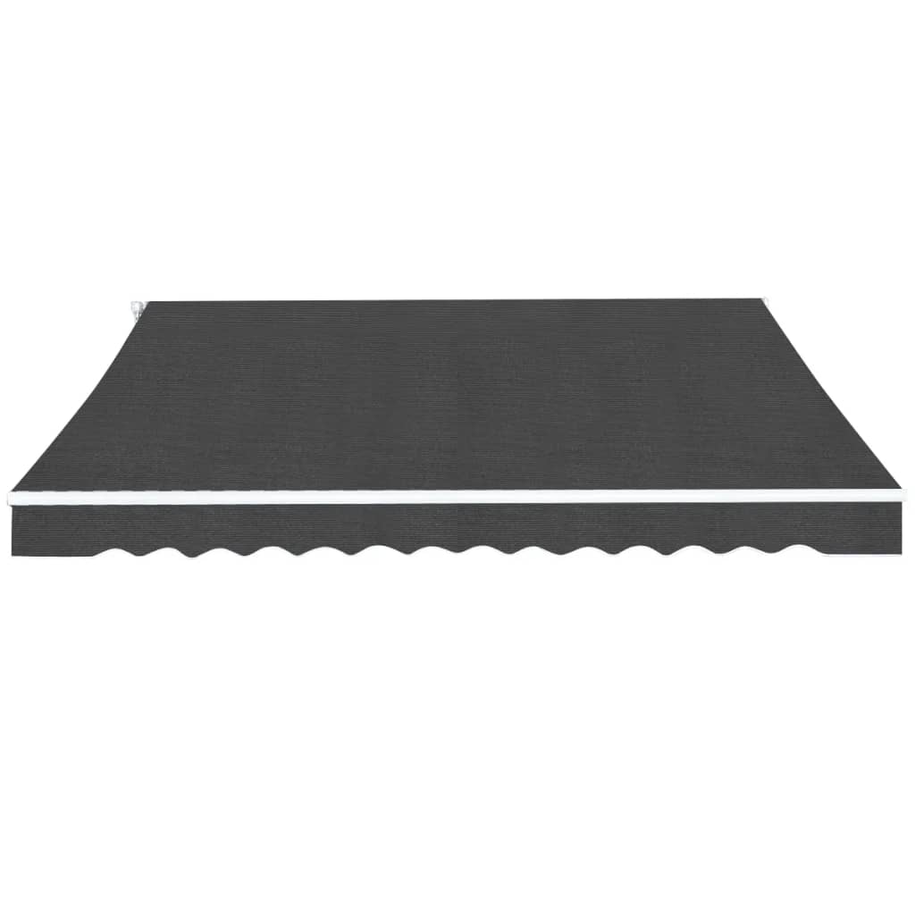275576 vidaXL Folding Awning Manual Operated 400 cm Anthracite (143034+143046)