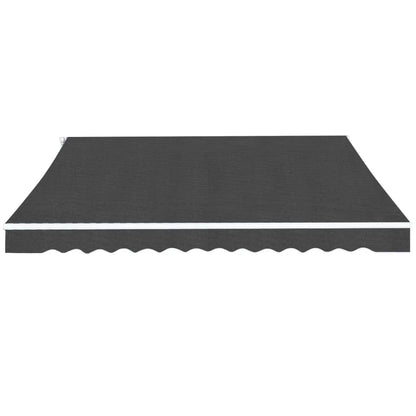 275576 vidaXL Folding Awning Manual Operated 400 cm Anthracite (143034+143046)