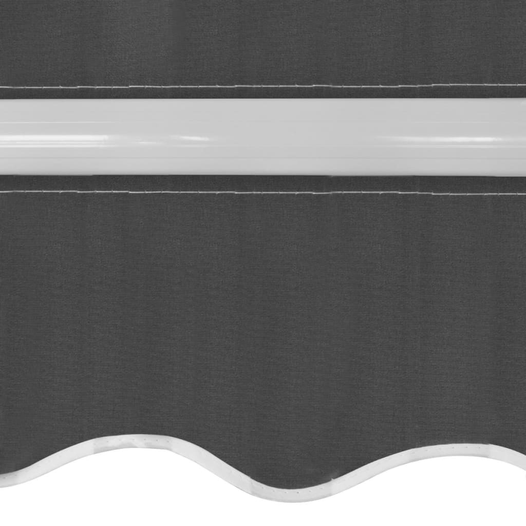 275576 vidaXL Folding Awning Manual Operated 400 cm Anthracite (143034+143046)