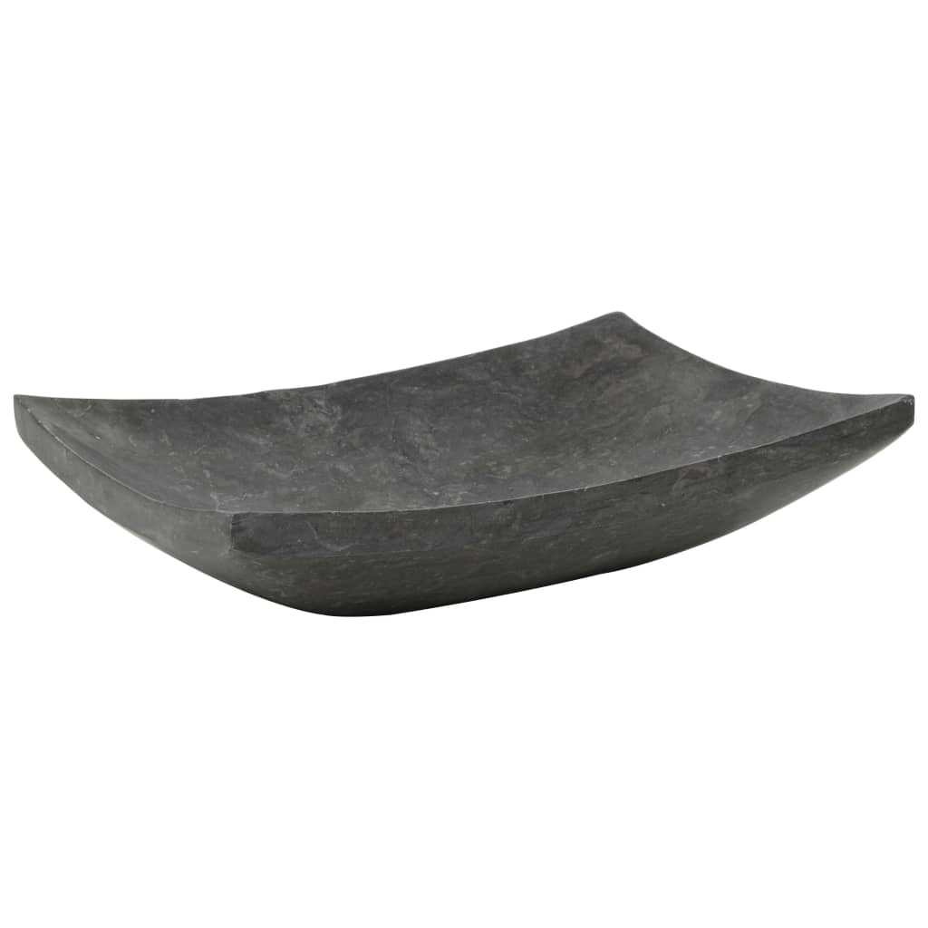 vidaXL Sink 50x35x12 cm Marble Black