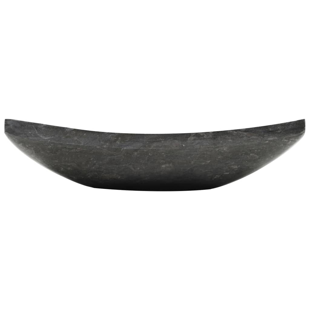 vidaXL Sink 50x35x12 cm Marble Black