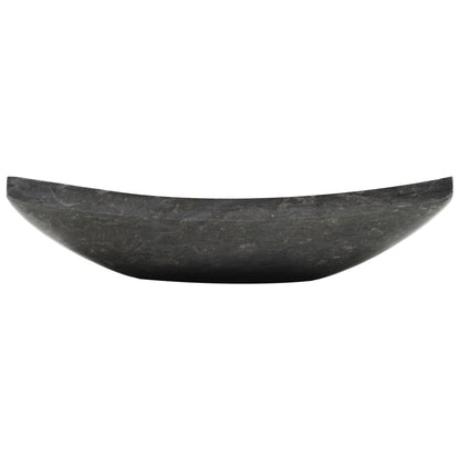 vidaXL Sink 50x35x12 cm Marble Black