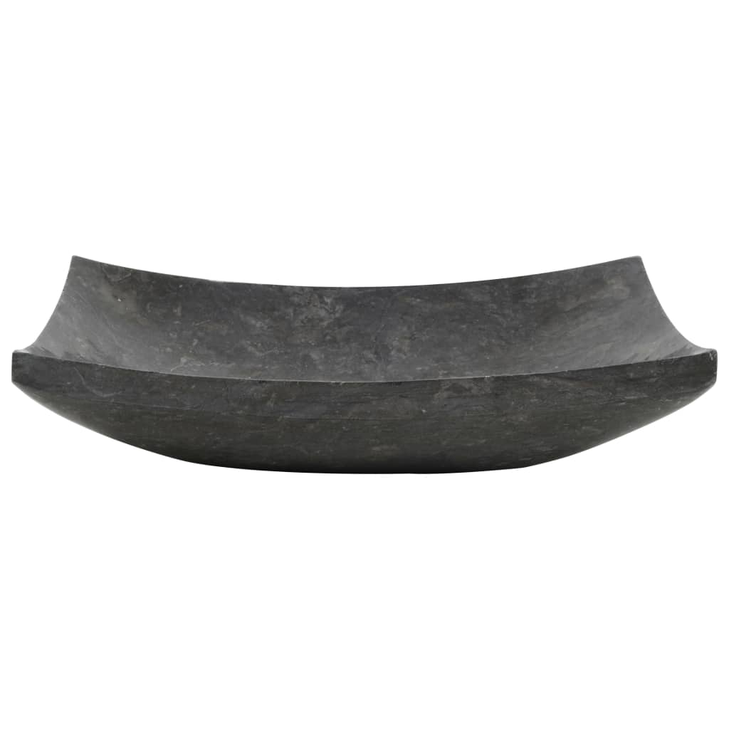 vidaXL Sink 50x35x12 cm Marble Black