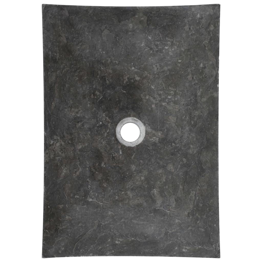 vidaXL Sink 50x35x12 cm Marble Black