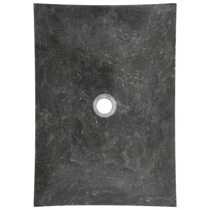 vidaXL Sink 50x35x12 cm Marble Black