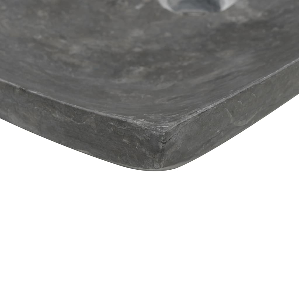 vidaXL Sink 50x35x12 cm Marble Black