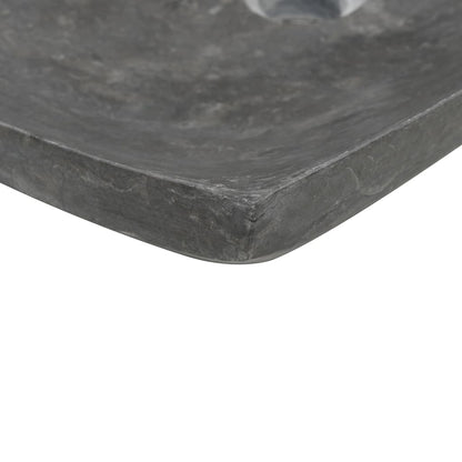 vidaXL Sink 50x35x12 cm Marble Black