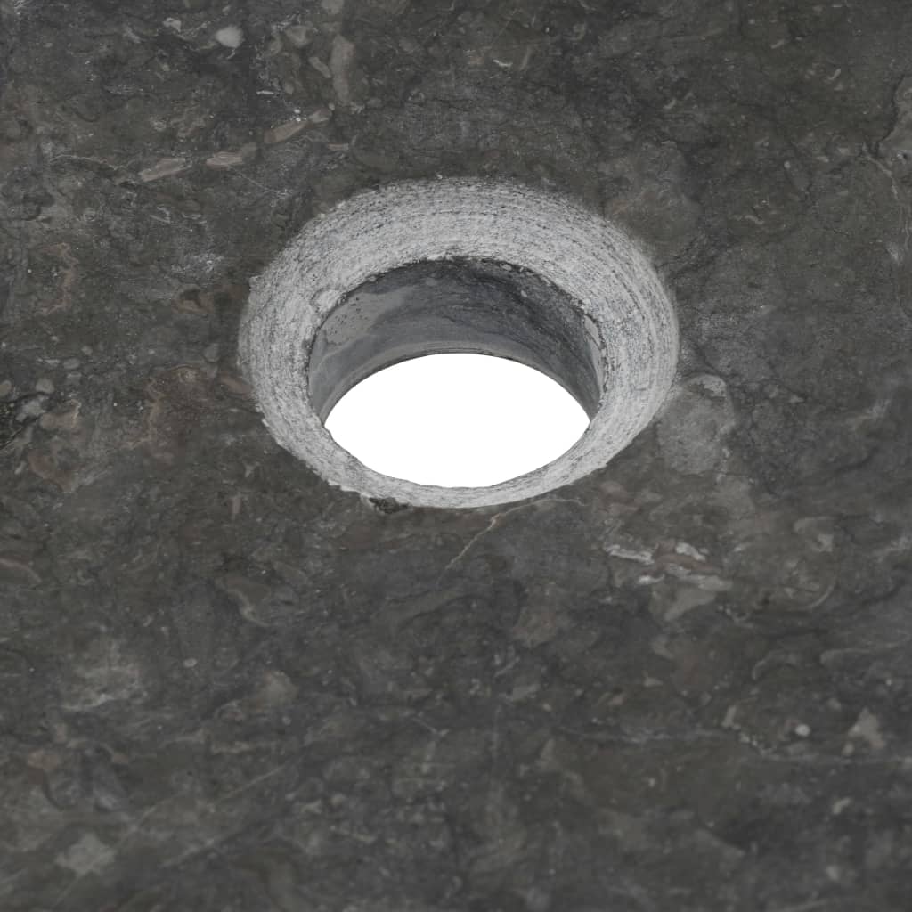 vidaXL Sink 50x35x12 cm Marble Black
