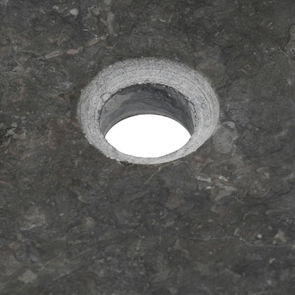 vidaXL Sink 50x35x12 cm Marble Black