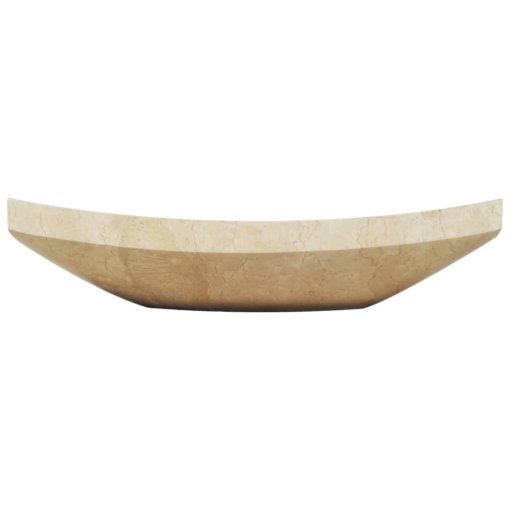 vidaXL Sink 50x35x12 cm Marble Cream