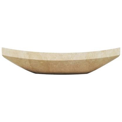 vidaXL Sink 50x35x12 cm Marble Cream