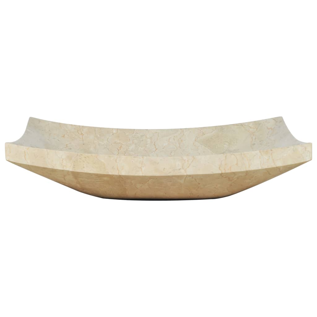 vidaXL Sink 50x35x12 cm Marble Cream