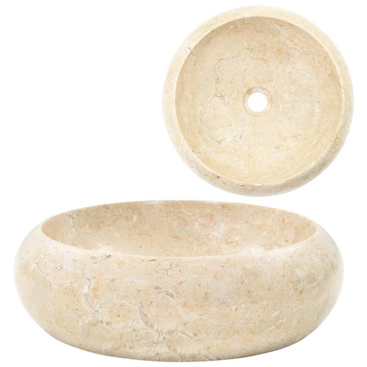 vidaXL Sink 40x12 cm Marble Cream