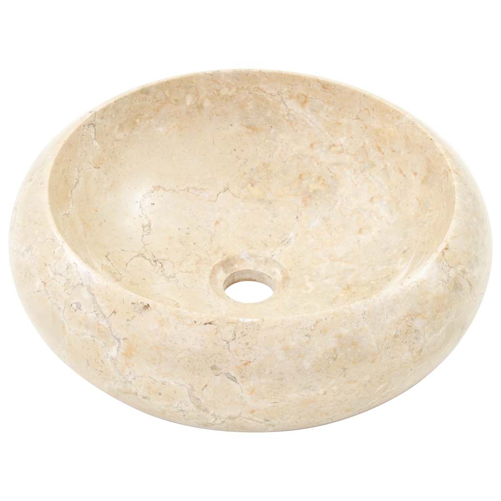 vidaXL Sink 40x12 cm Marble Cream