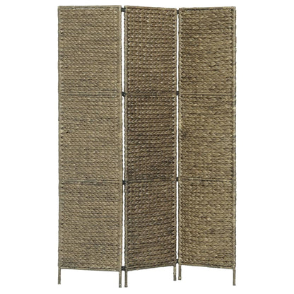 vidaXL 3-Panel Room Divider Brown 116x160 cm Water Hyacinth